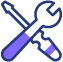 Outils de réparation en violet