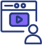 Icône de vidéo et utilisateur