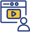 Icône de vidéo en ligne
